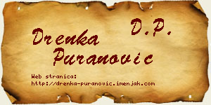 Drenka Puranović vizit kartica